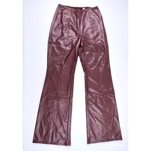 Victoria's Secret Faux Leather Pants - Burgundy Brown‎ Size Large New With Tags